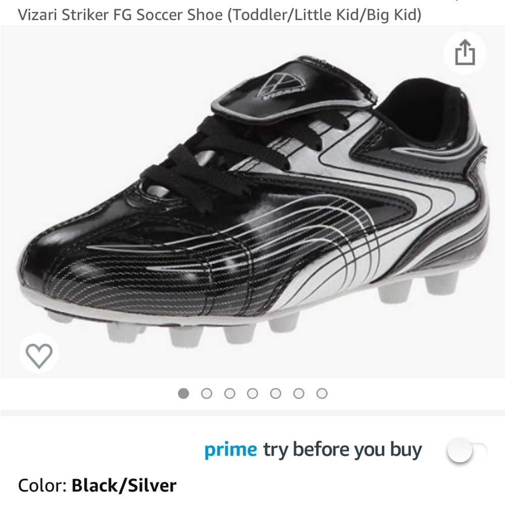 Toddler size 9.5 vizario cleats